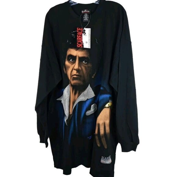 Scarface Clothing Co. I Trust Me Long Sleeve T Shirt Men Sz 3XL Y2K Vintage New - Picture 3 of 16